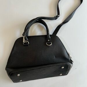 Charming Charlie Black Satchel with Structured Design